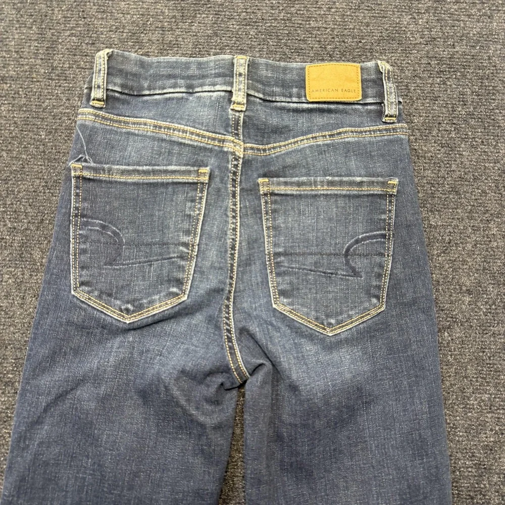 American Eagle Curvy Hi-Rise Jegging Womens 00 Blue Next Level Stretch Denim